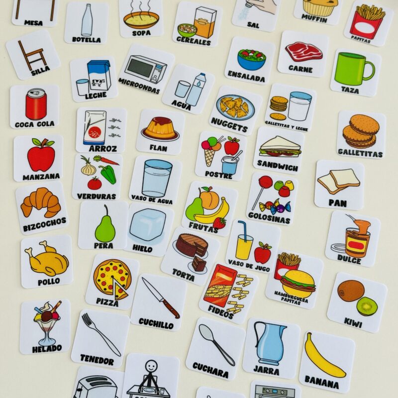 Pack de Pictogramas de Alimentos (54) para Agenda de Comunicación